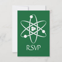 Cartão de RSVP de Forças Atraentes em Verde
