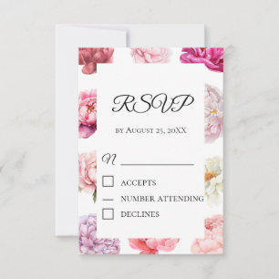 Cartão de RSVP de Letra Minimalista   Escrita à Mã