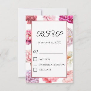 Cartão de RSVP de Letra Minimalista Escrita à Mã