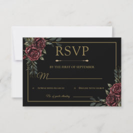 Cartão de RSVP de Luxo Mal-humorado