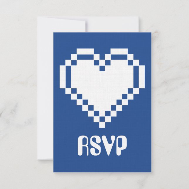 Cartão de RSVP de Modo Multijogador em Azul (Frente)