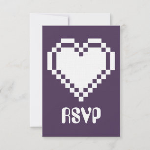 Cartão de RSVP de Modo Multijogador em Roxo