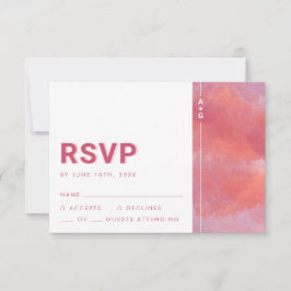 Cartão de RSVP de Monograma Moderno