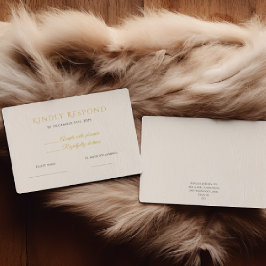 Cartão de RSVP de Natal Rustic Noel | Elegante