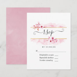 Cartão de RSVP de Quinceañera Flor de Cerejeira Ro