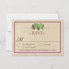 Cartão de RSVP de Vinhedo (Design de Pergaminho)