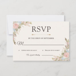 Cartão de RSVP do Jardim Francês