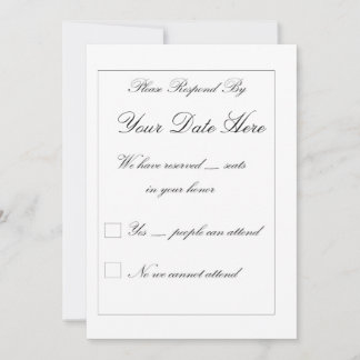 Cartão de RSVP Elegante