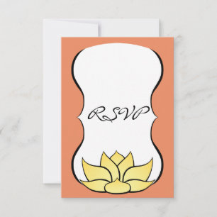 Cartão de RSVP Exquisite Lotus in Sun Kissed