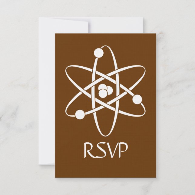 Cartão de RSVP Forças Atraentes em Chocolate (Frente)