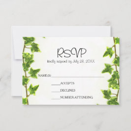 Cartão de RSVP - Green Ivy