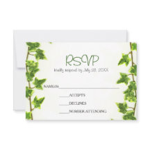 Cartão de RSVP - Green Ivy