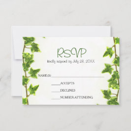 Cartão de RSVP - Green Ivy
