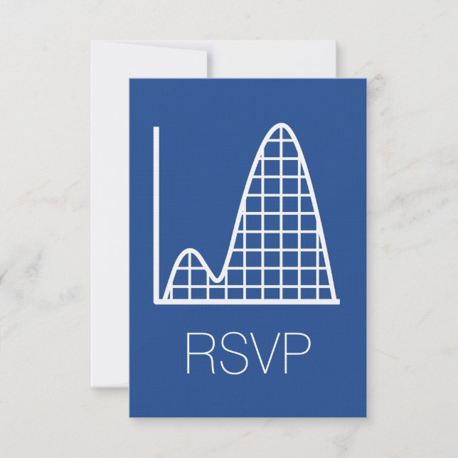 Cartão de RSVP It Adds Up in Blue (Frente)