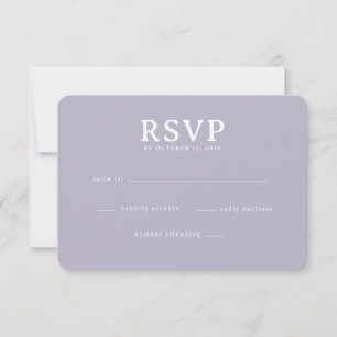 Cartão de RSVP Lavanda Elegante
