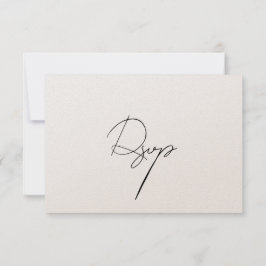 Cartão de RSVP Minimalista Simples e Elegante
