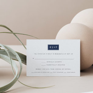 Cartão de RSVP Moderno de Cor Personalizada com Es