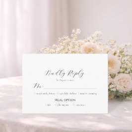 Cartão de RSVP Peonies in Bloom