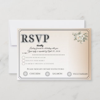 Cartão de RSVP Personalizável | Controle a Presenç