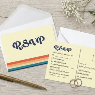 Cartão de RSVP Vintage Vibes