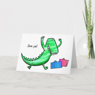 Cartão de saída de crocodilo