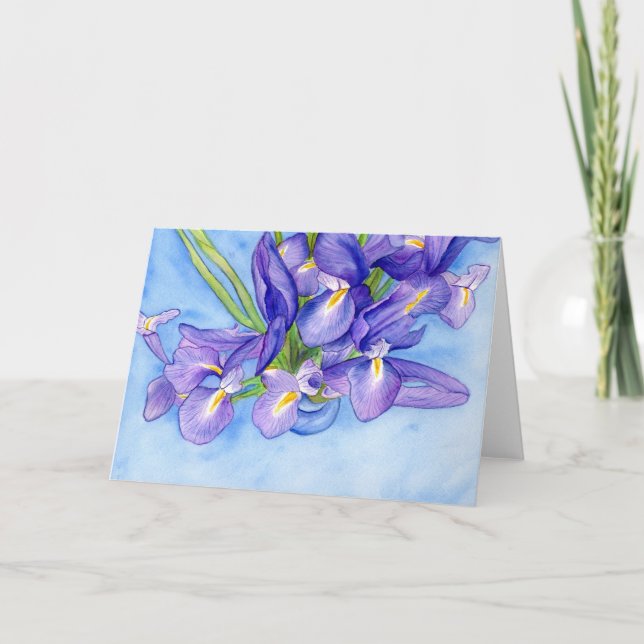 Cartão de Saída de Pintura "Iris Vase" (Frente)