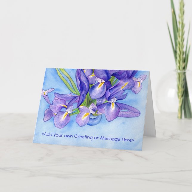 Cartão de Saída de Pintura "Iris Vase" (Frente)