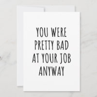 Cartão de Saída do Colega de Trabalho Cartão de De