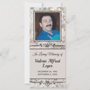 Cartão de Saída Memorial Personalizado Marbled