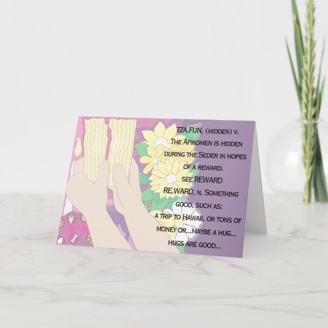 Cartão de Saída "Tsafun significa..." (Frente)