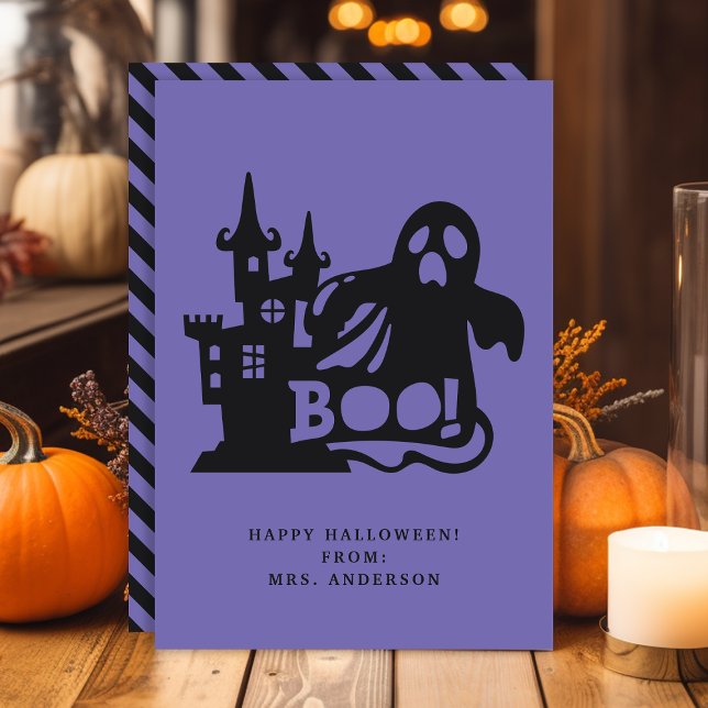 Cartão de Sala de Halloween Boo Ghost Huneen (Criador carregado)