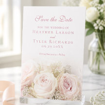 Cartão de Salva o Dia de Rosas de Casamento