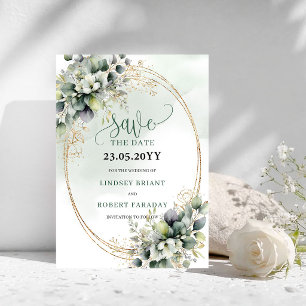 Cartão de Salvar a Data de Casamento Boho Sonhador