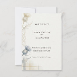 Cartão de Salvar a Data de Casamento com Aquarela