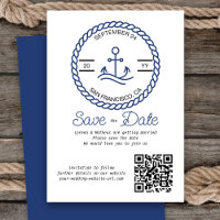 Cartão de Salvar a Data de Casamento com Código QR