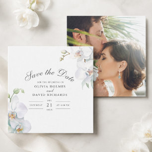Cartão de Salvar a Data de Casamento com Foto de O