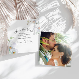 Cartão de Salvar a Data de Casamento com Foto de O