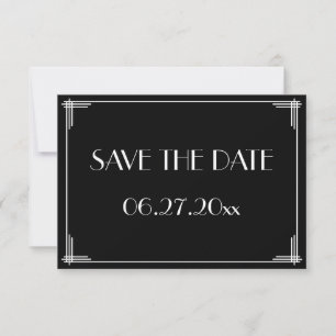 Cartão de Salvar a Data de Casamento Great Gatsby 