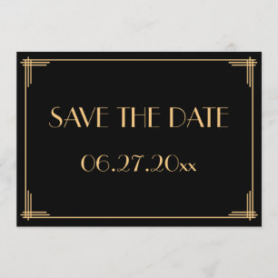Cartão de Salvar a Data de Casamento Great Gatsby 