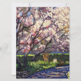 Cartão de Salvar a Data de Macieiras em Flor