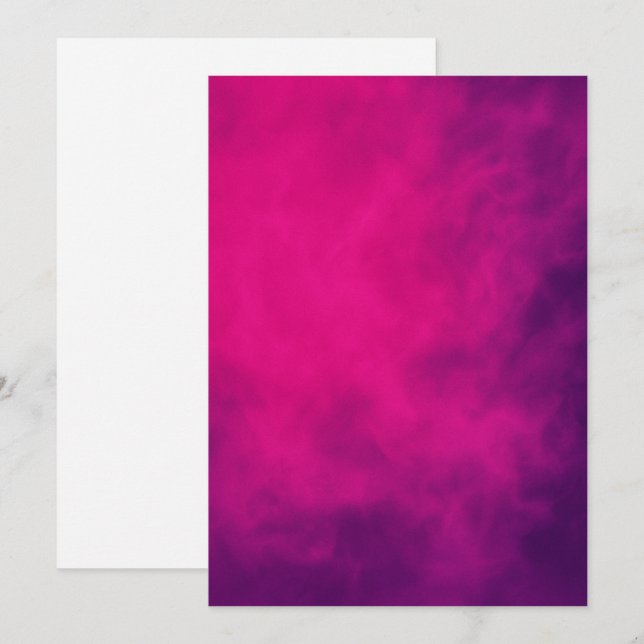Cartão de Salvar a Data Fumaça Rosa Neon – Persona (Frente/Verso)