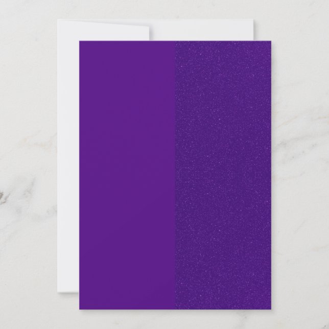 Cartão de Salvar a Data Glitter Roxo Real Plano (Frente)