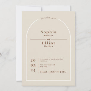 Cartão de Salvar a Data SOPHIA Deserto Boho Modern