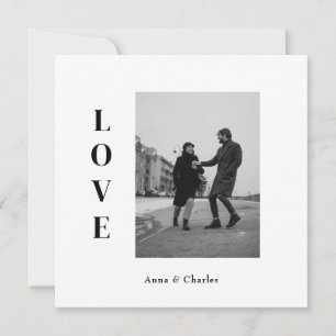 Cartão de Salvar Data de Fotografia de AMOR Modern