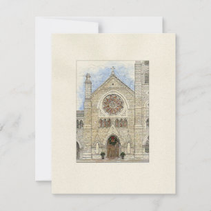 Cartão de Salve a Data de Natal da Catedral do San