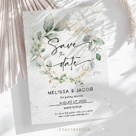 Cartão de Salve as datas Floral de casamento Minim