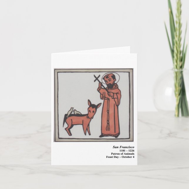 Cartão de San Francisco Santo (Frente)