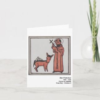 Cartão de San Francisco Santo