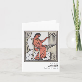 Cartão de Santa Cecilia Santo
