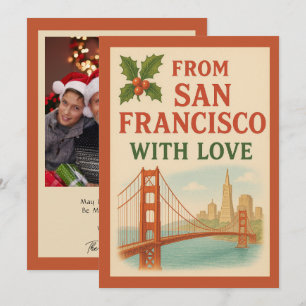Cartão De São Francisco Com Um Natal Personalizado Com Am